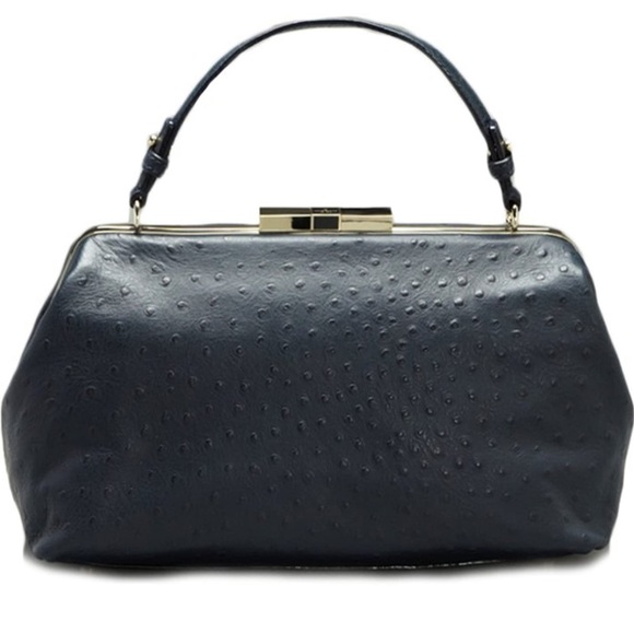 Kate Spade ostrich leather satchel VICTORIA FALLS Madeline - Picture 2 of 12